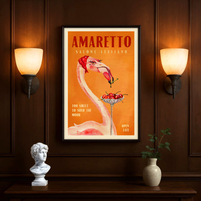 Amaretto Flamingo Print
