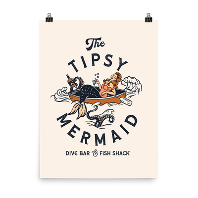The Salty Mermaid Dive Bar Poster