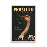 Prosecco Ostrich Poster