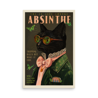 Absinthe Cat Print