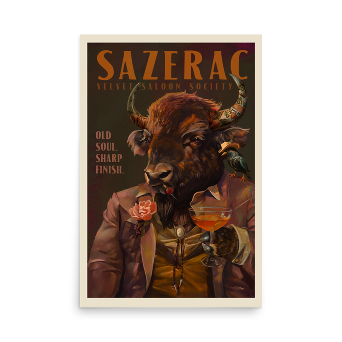 Sazerac Cocktail Buffalo Print