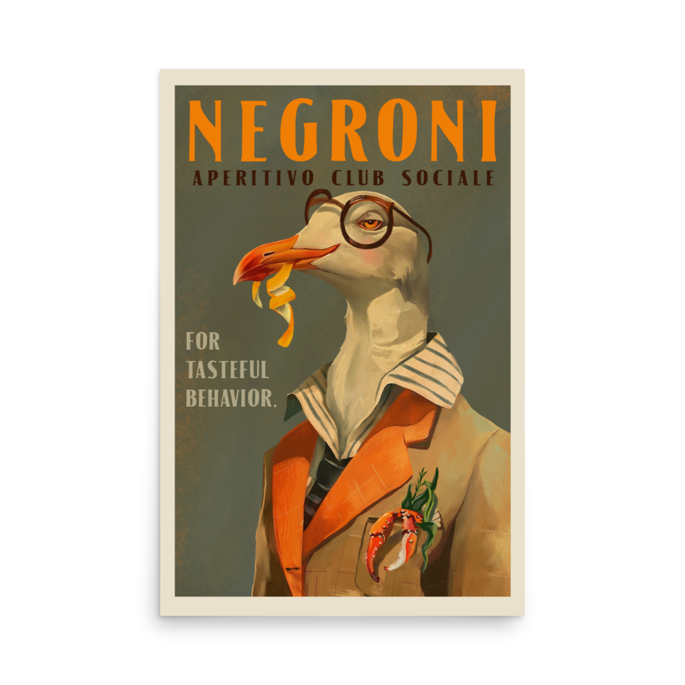 Negroni Cocktail Print