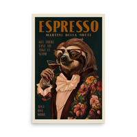 Espresso Martini Sloth Print