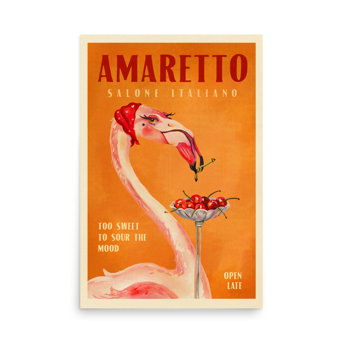 Amaretto Flamingo Print