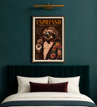 Espresso Martini Sloth Print
