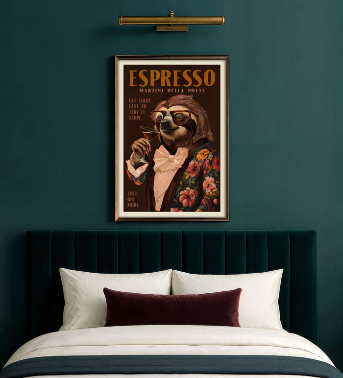 Espresso Martini Sloth Print